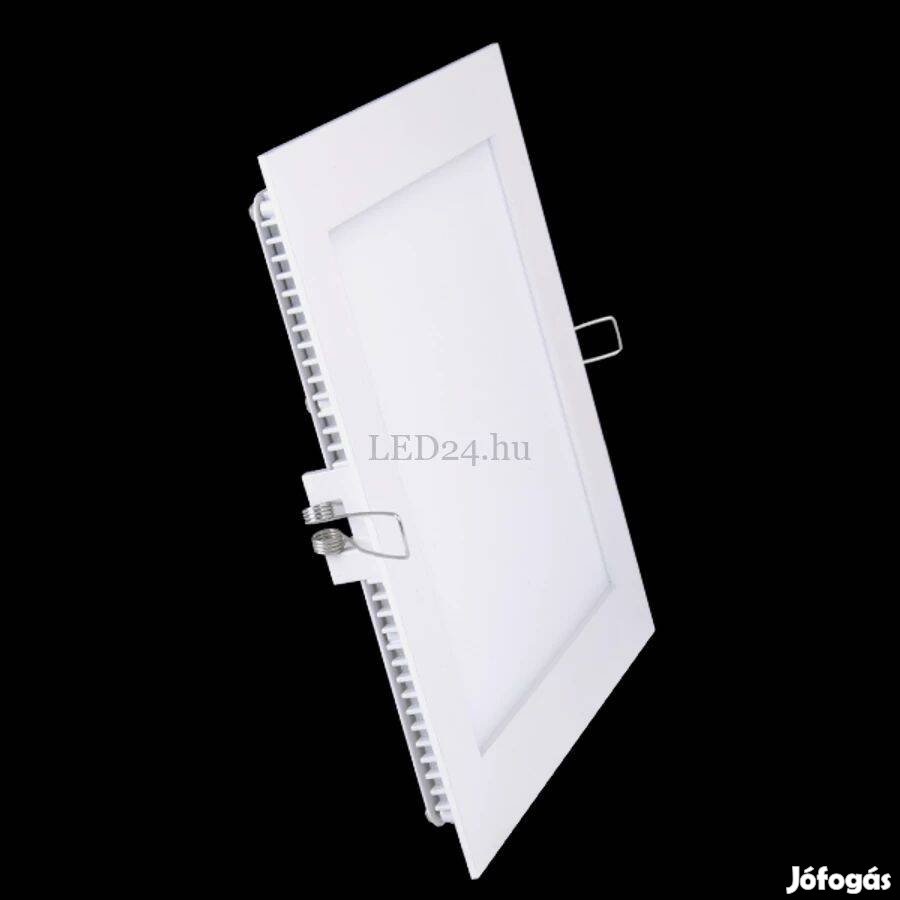 12W mini led panel négyzet, 840 lumen opál üveg, 2800K, meleg fehér