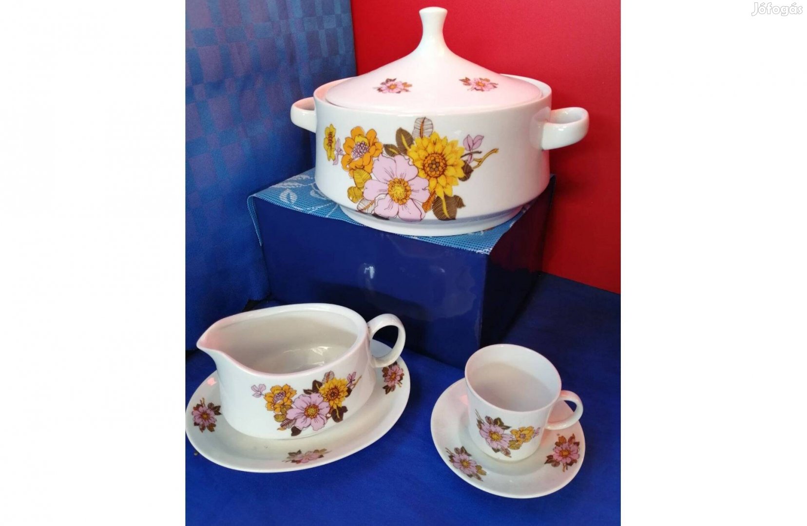 12.000.-Ft! 15 részes, Dáliamintás Alföldi porcelánok!
