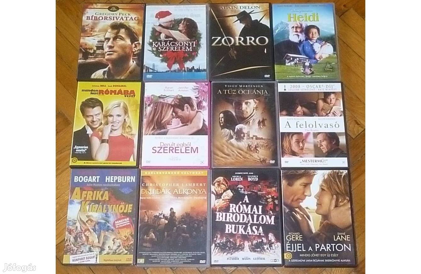 12 DVD Új állapotban. Egyben eladó