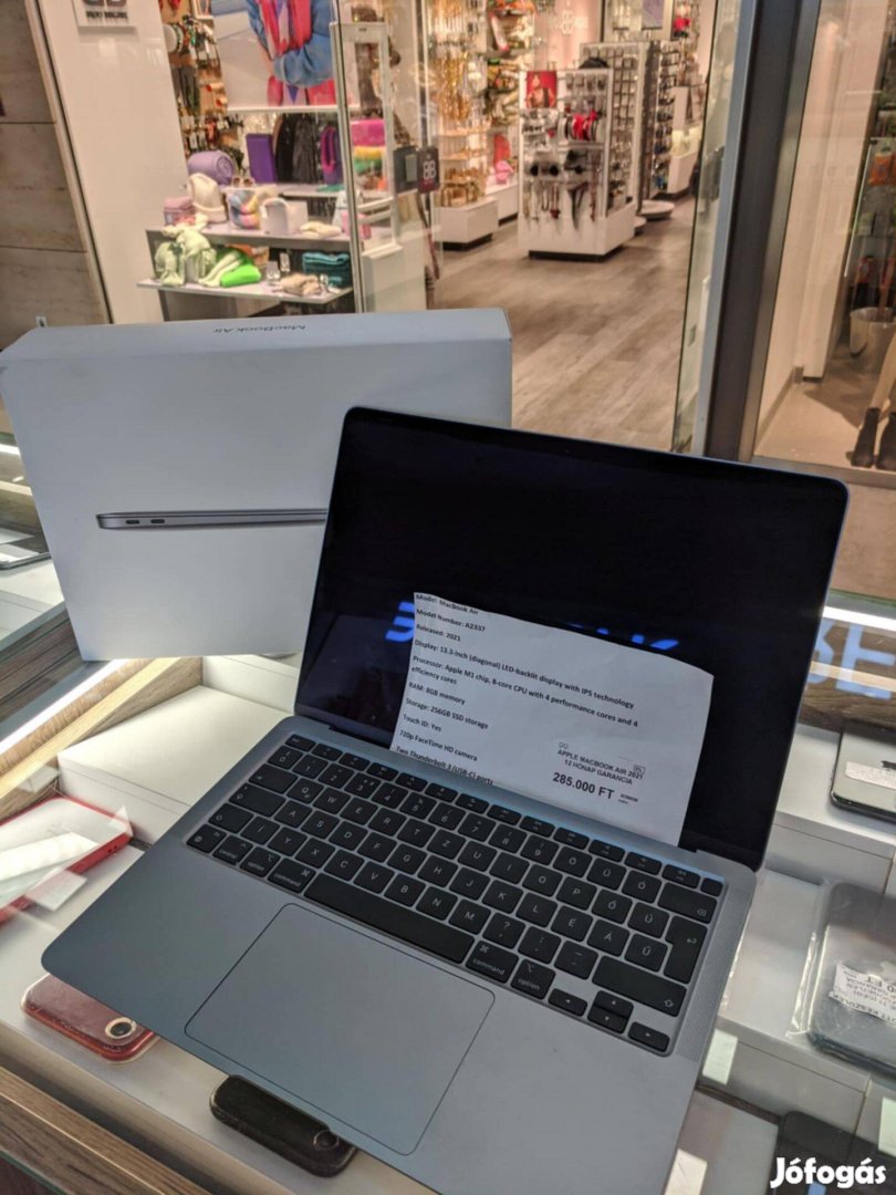 12 Hó Jótállás Apple Macbook Air "13 M1 8/256GB