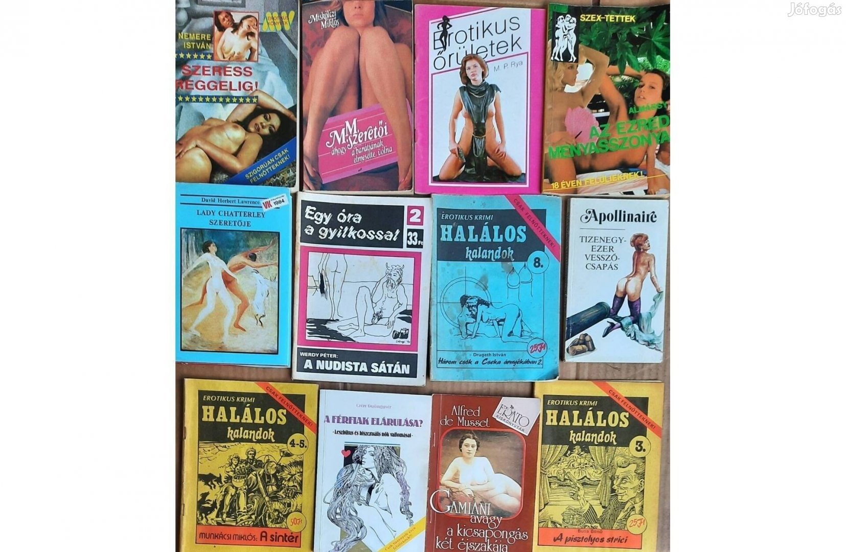 12 darab erotikus füzet és könyv eladó