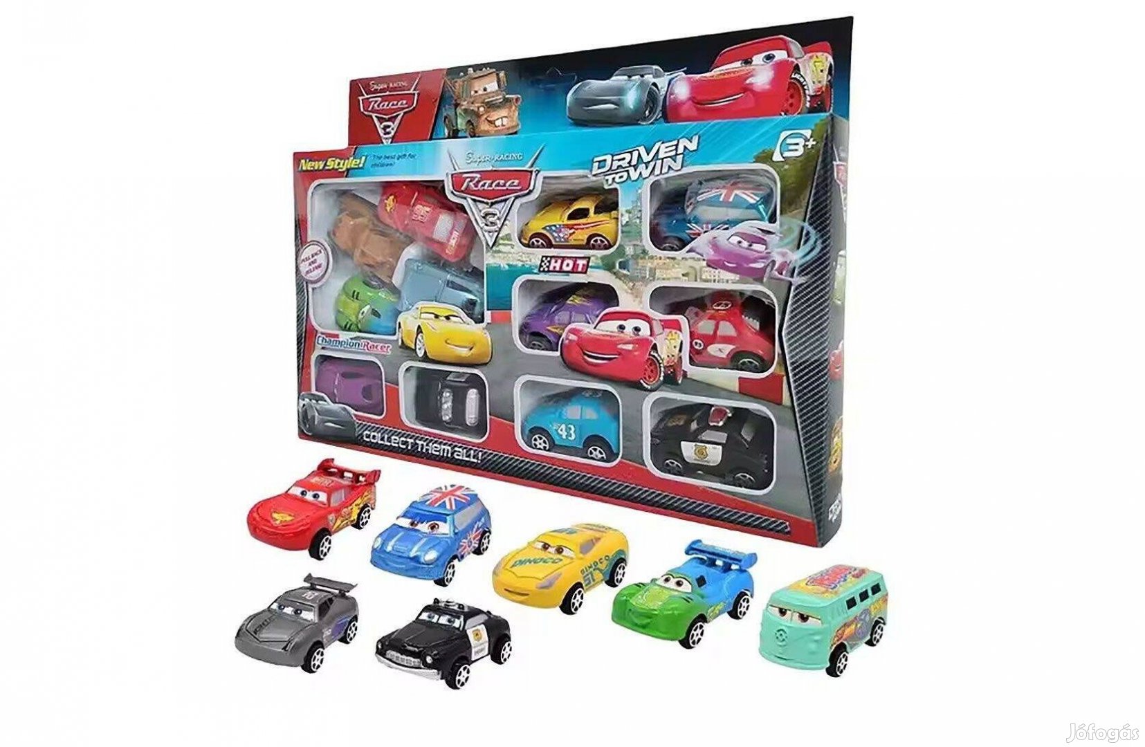 12 db-os Cars Verdák jellegű mini autó szett