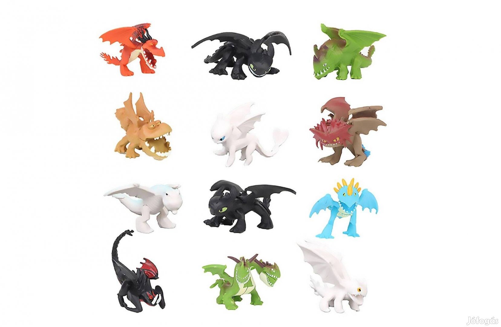 12 db-os Így neveld a sárkányodat jellegű figura szett