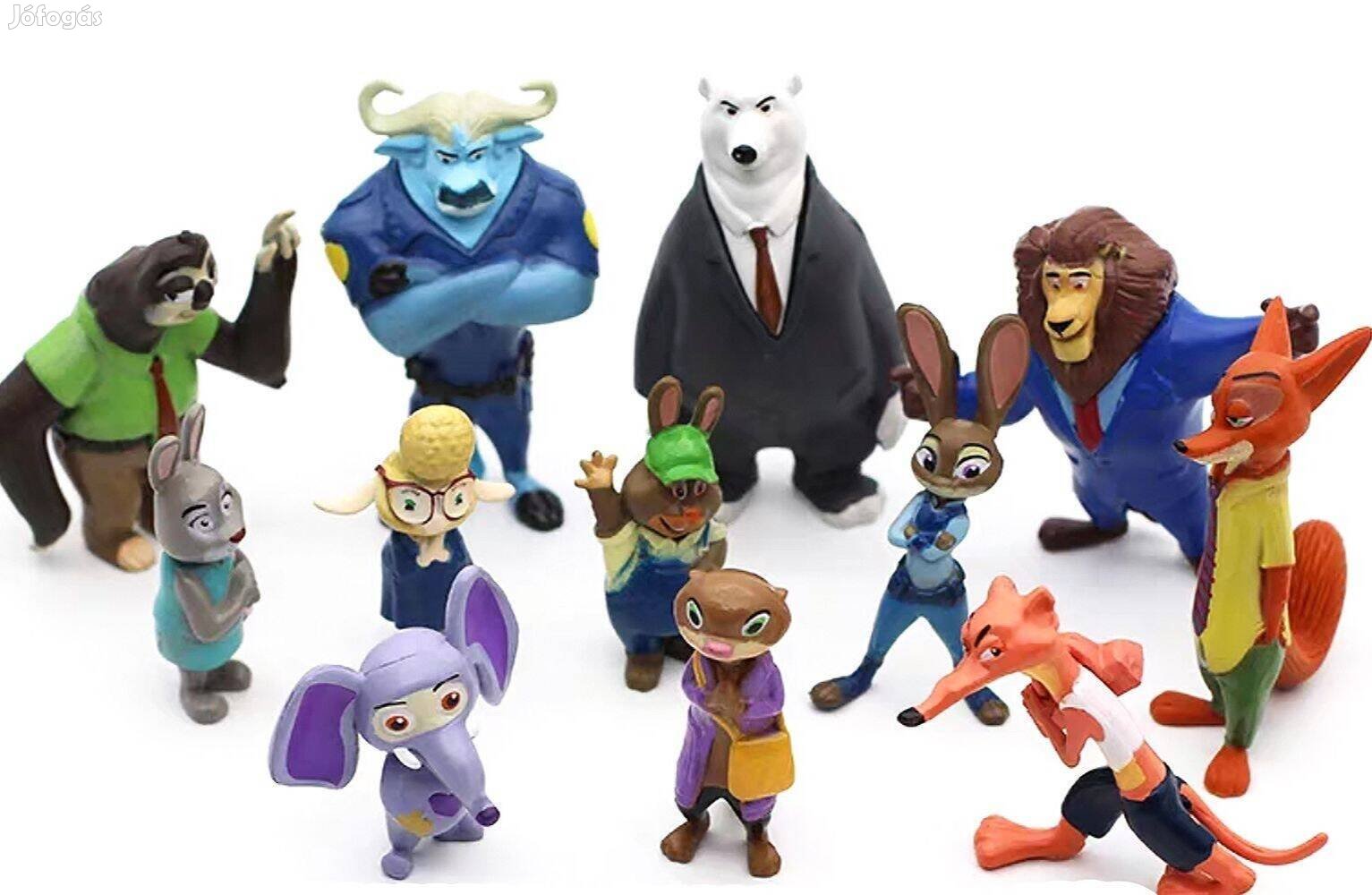 12 db-os Zootropolis mesefigura szett