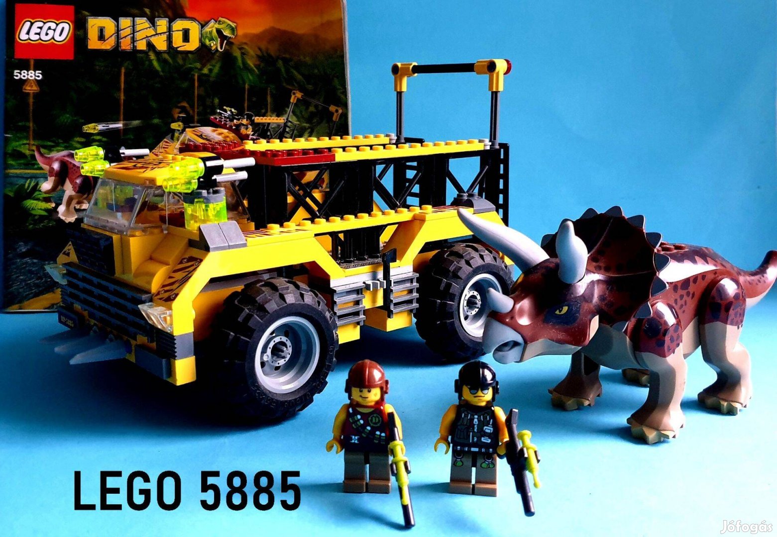 12 éves LEGO Dino 5885 Triceratops Trapper (2012) hiánytalan, útmutató