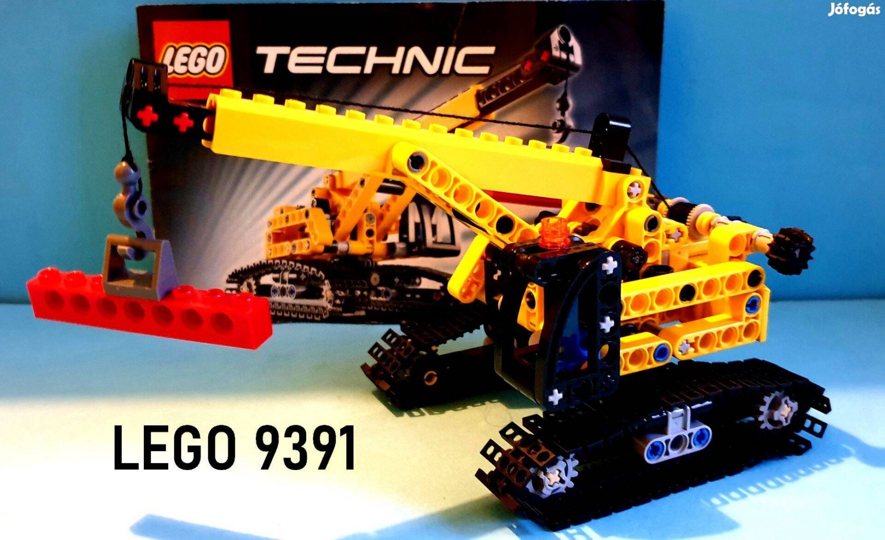 12 éves LEGO Technic 9391 Crawler Crane hiánytalan, útmutatókkal