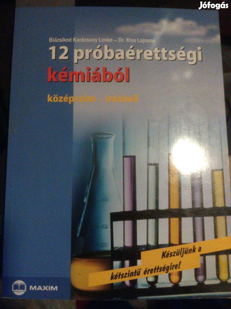 12 próbaérettségi kémiából könyv eladó