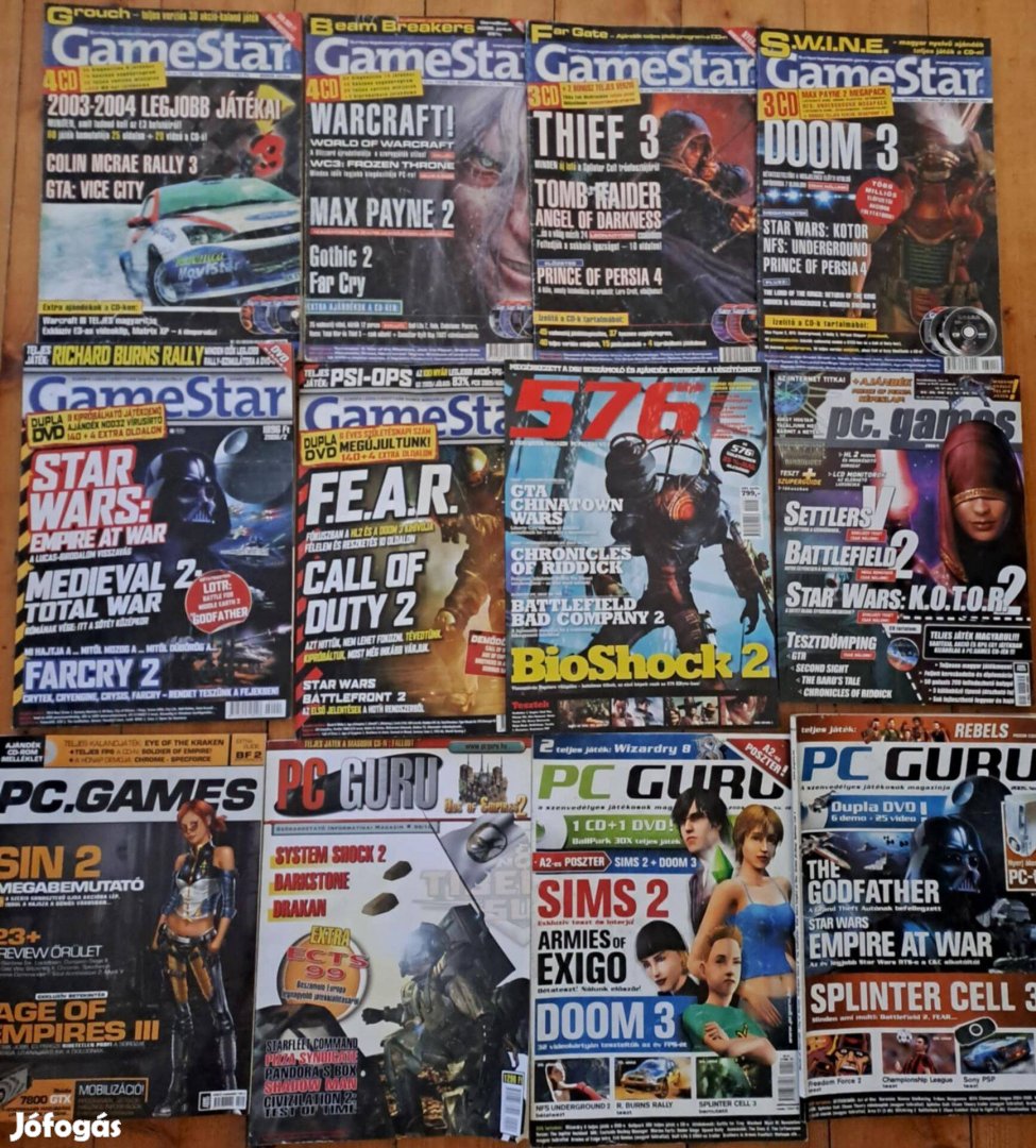 12 régebbi PC újság: Gamestar, PC Guru, pc.games