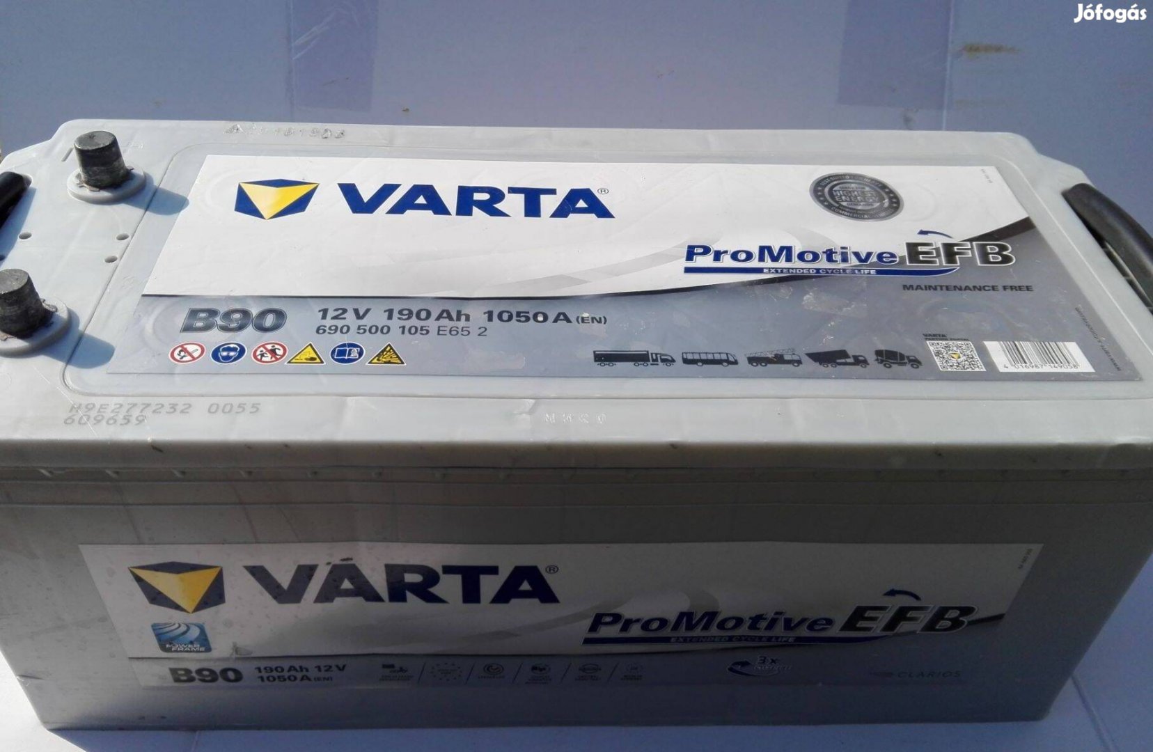 12v190ah Vart Promotive EFB akkumulátor 6 hónap garanciával