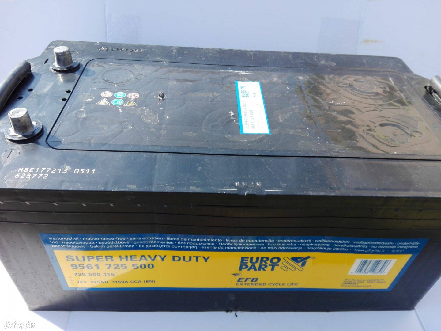 12v225ah Europart EFB teherautó akkumulátor 6 hónap garanciával