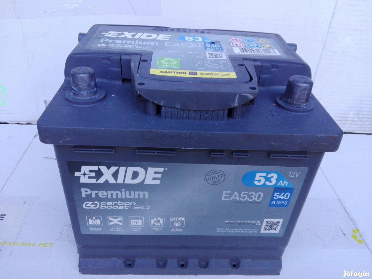 12v53ah Exide Premium akkumulátor 3 hónap garanciával