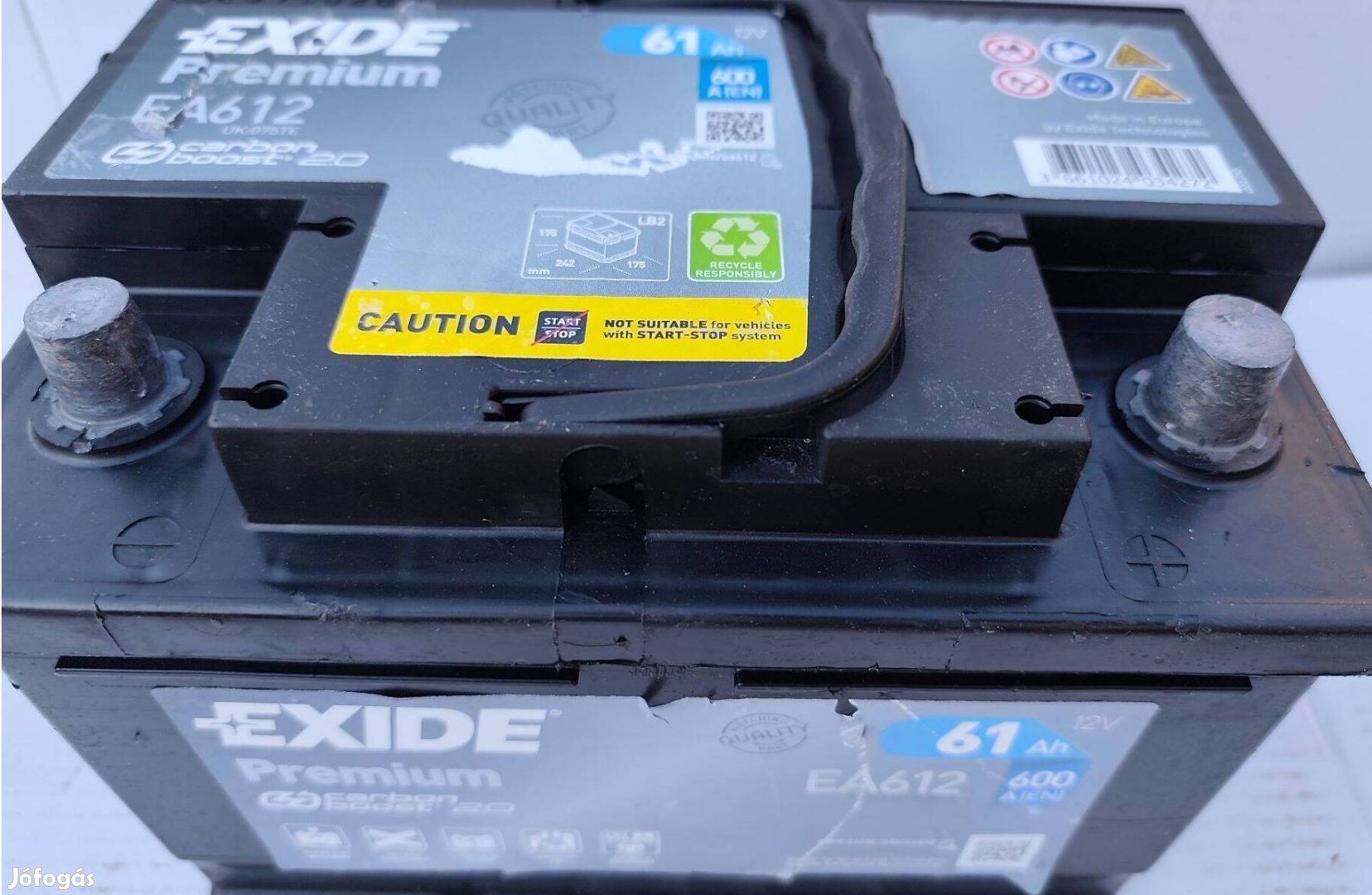 12v61ah Exide Premium akkumulátor 3 hónap garanciával