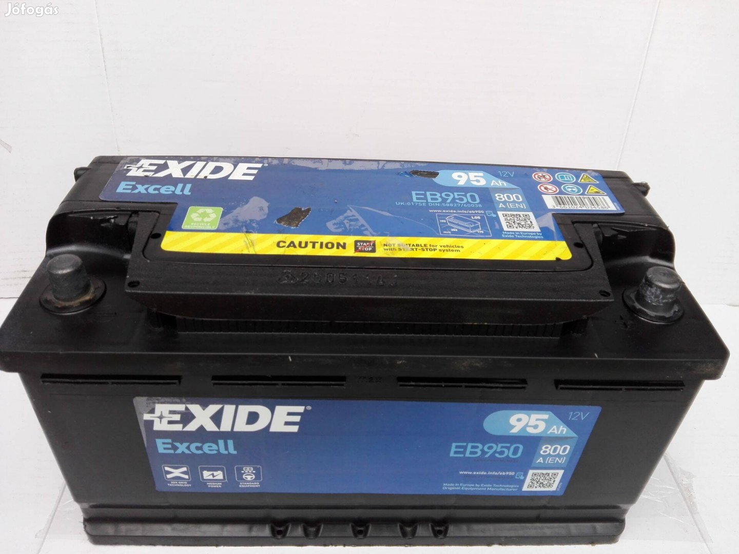 12v95ah Exide akkumulátor 3 hónap garanciával