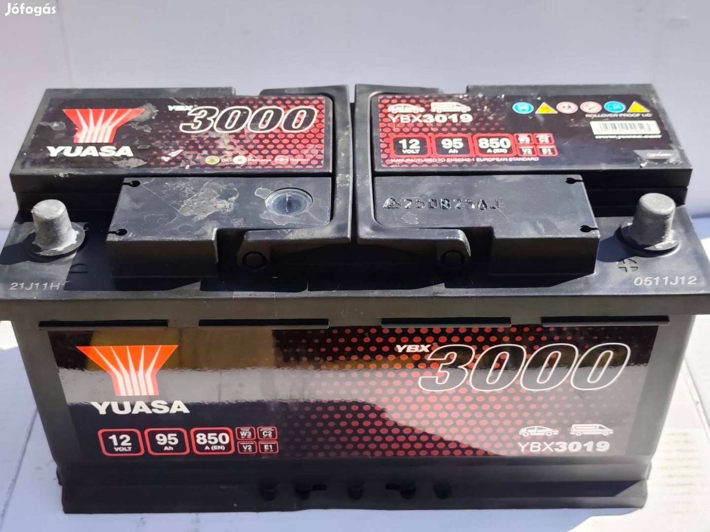 12v95ah Yuasa akkumulátor 3 hónap garanciával