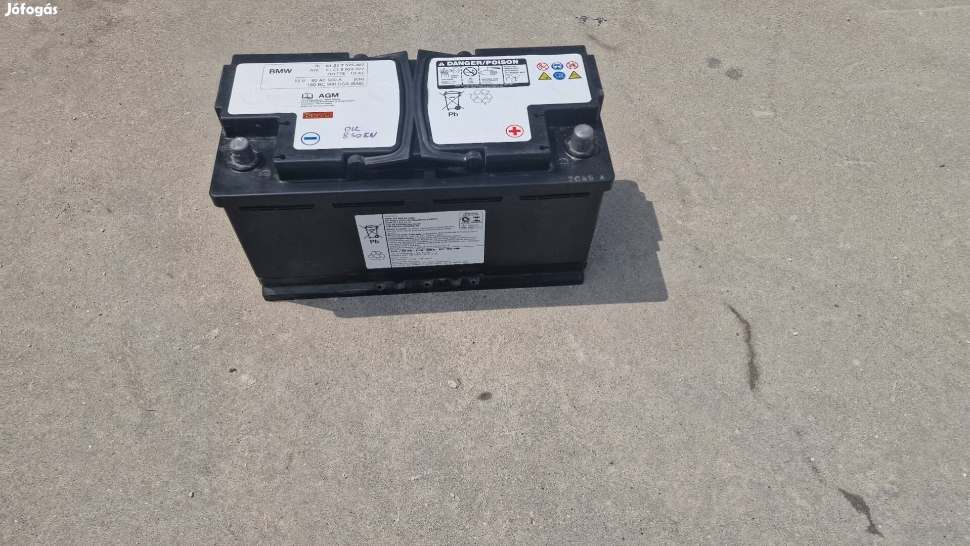 12v akkumulátor 90Ah 900A minőségi nagy 