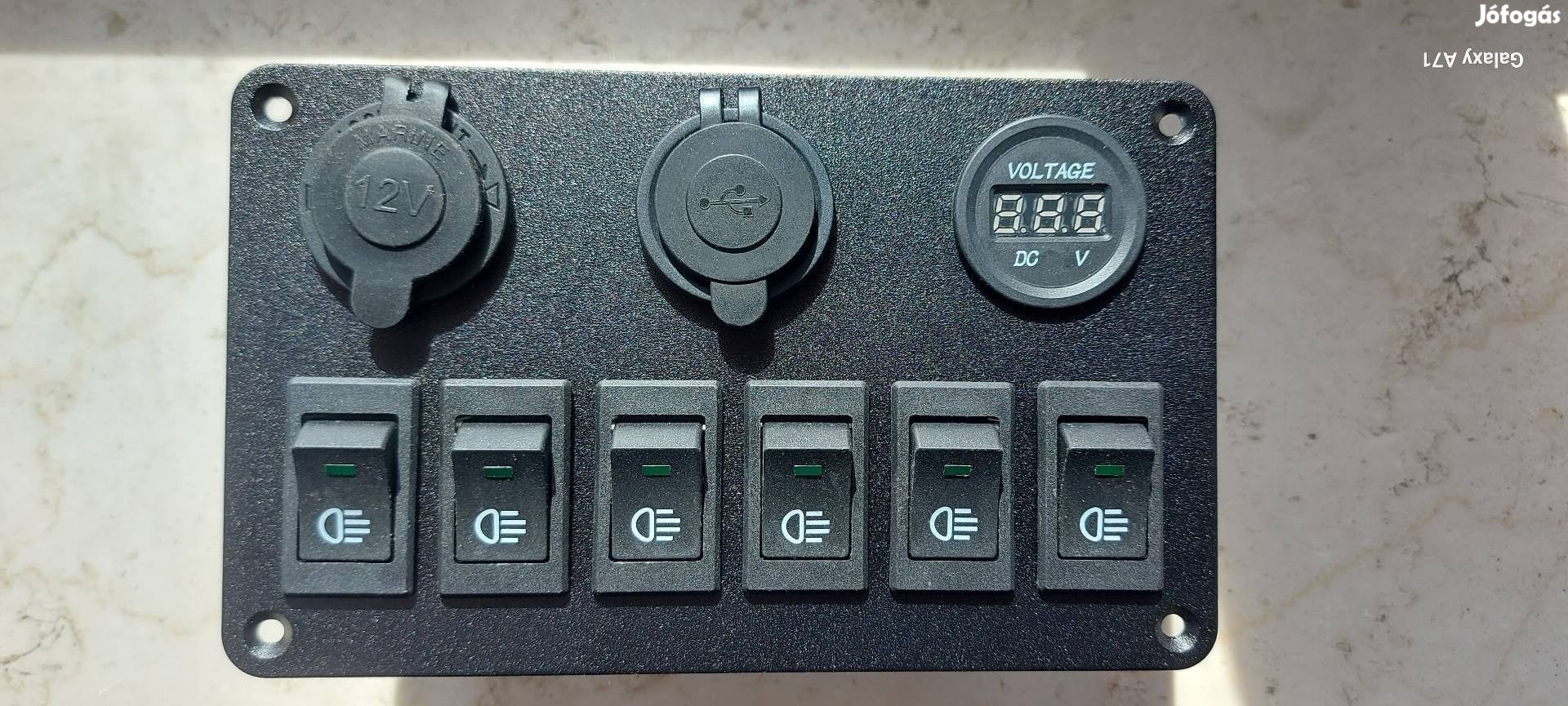 12v panel usb 6 egyseg kapcsolo Hajokba stb