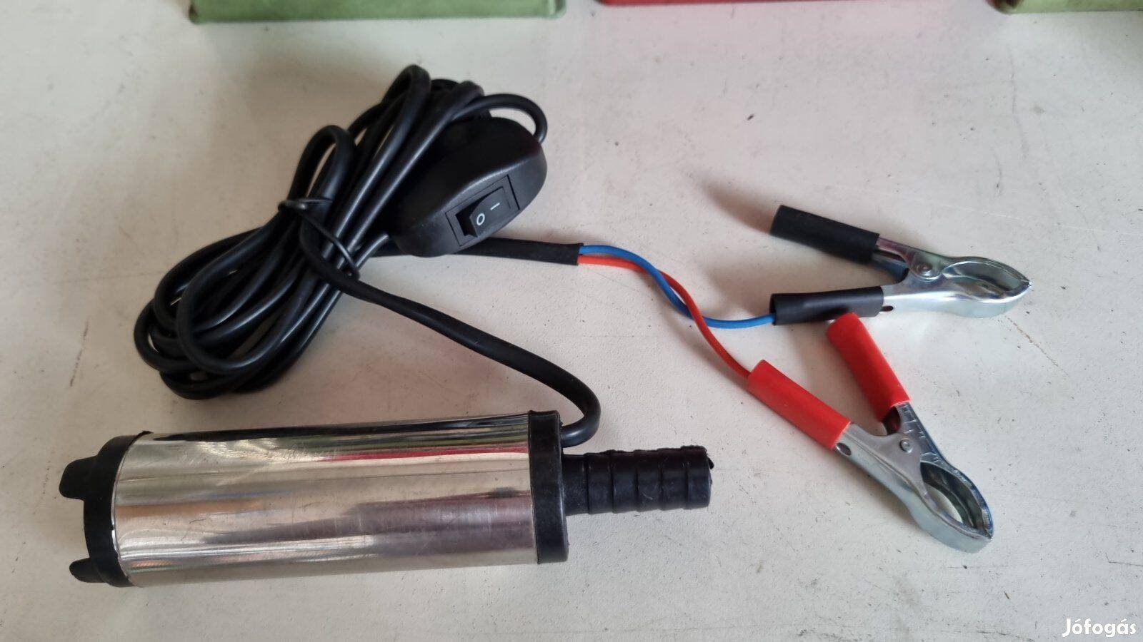 12voltos csipeszes gázolaj merülő szivattyú pumpa 38mm-es átmérő