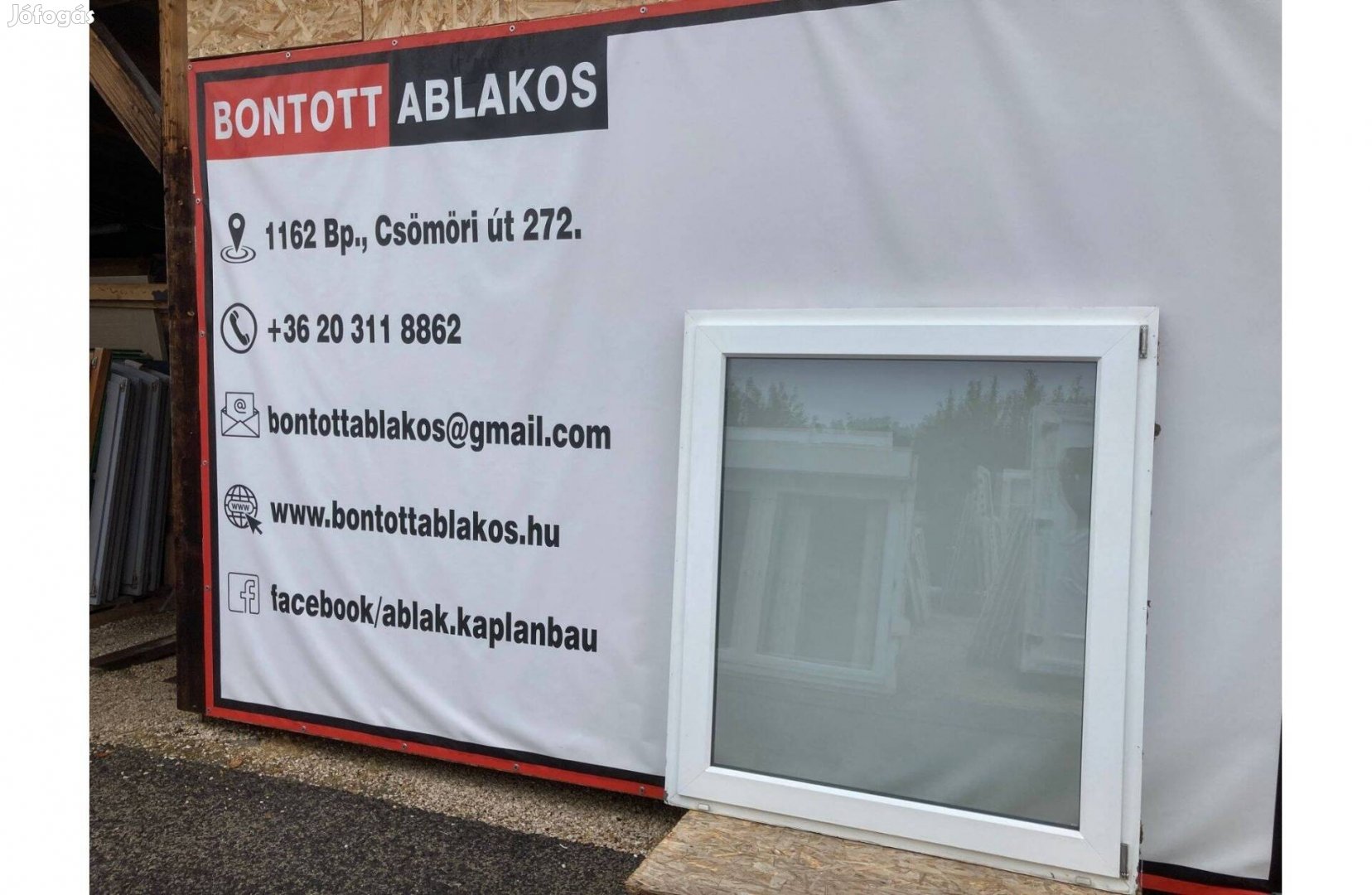 130x150 cm méretű bontott műanyag egyszárnyas kifelé nyíló!!! ablak