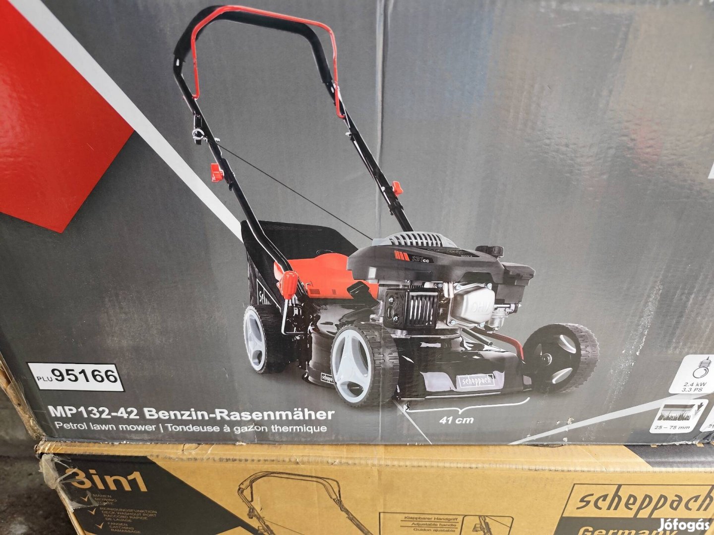 131cc benzines fűnyíró egyszer használt állapotban 