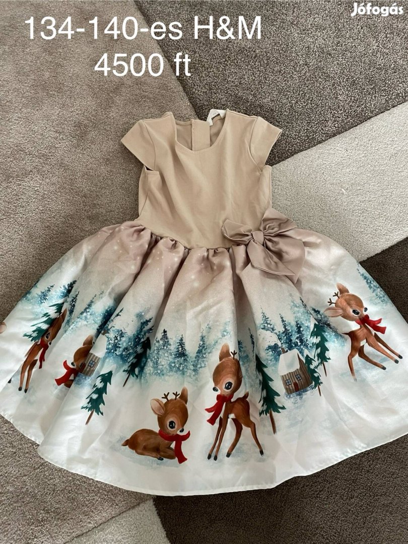 134-140 H&M kislány karácsonyi ruha