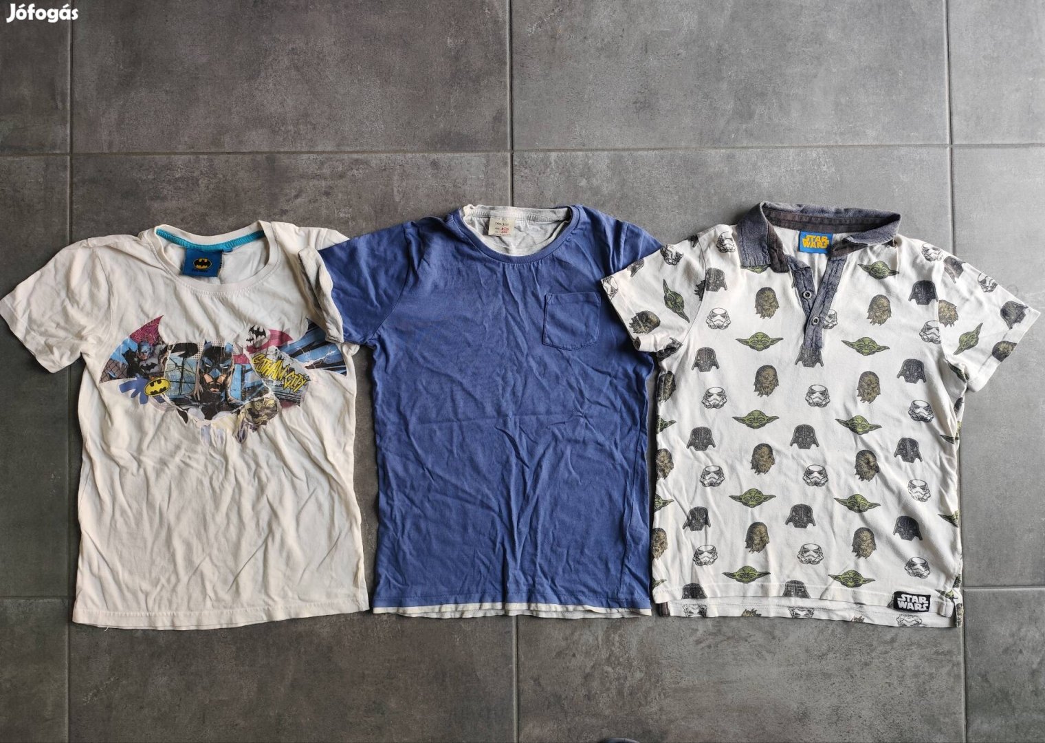 134-140-es Batman, Zara és Starwars használt állapotú póló
