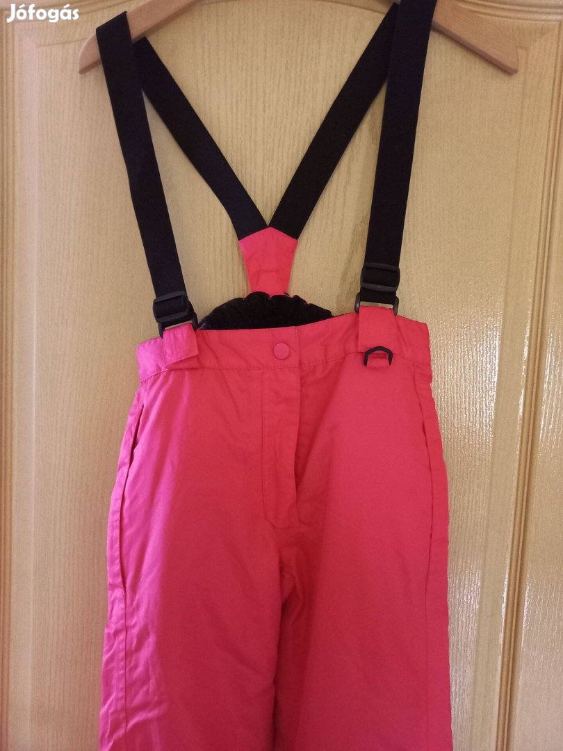 134-140-es rózsaszín kantáros sínadrág,