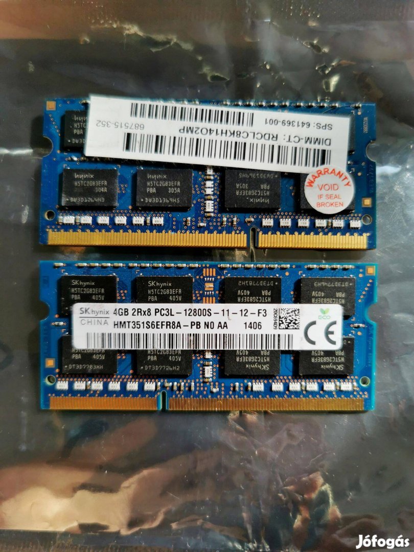 13/2 Sk hynix HMT351S6EFR8A 8gb 3 hónap garancia PC3 DDR3 ram memória