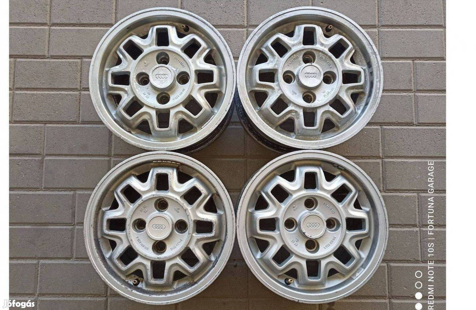 13" 4x100 Audi Waffeleisen használt alufelni garnitúra