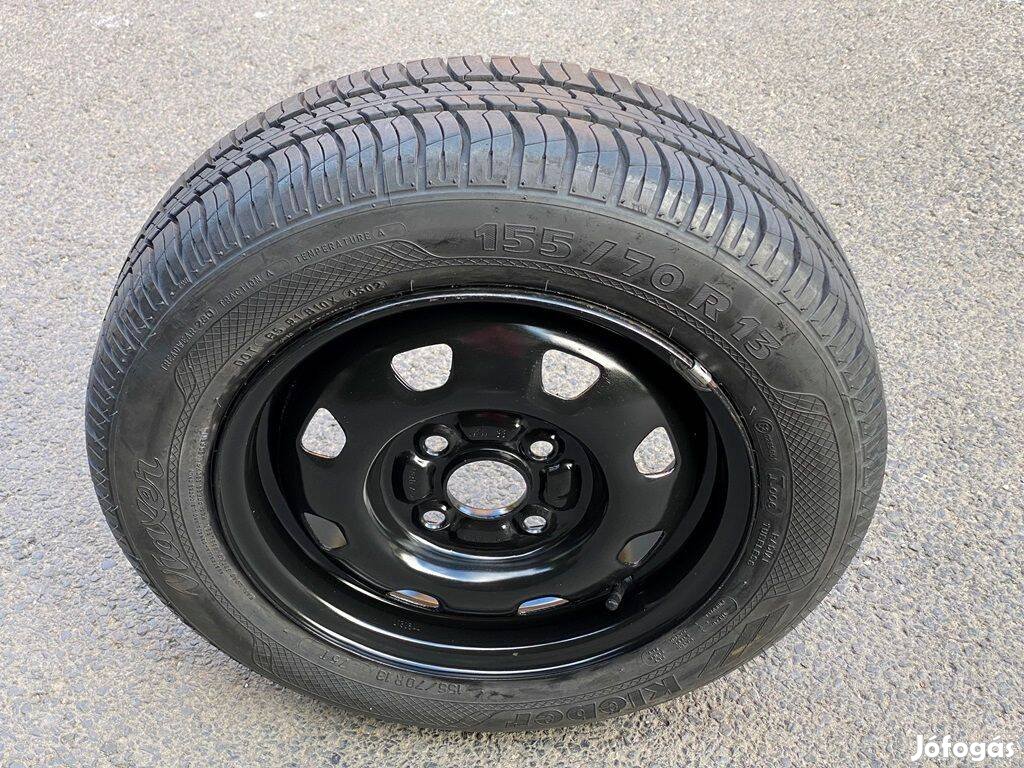 13" Hyundai Suzuki Toyota Kia pótkerék 4x100 felni 155/70R13 gumi pót