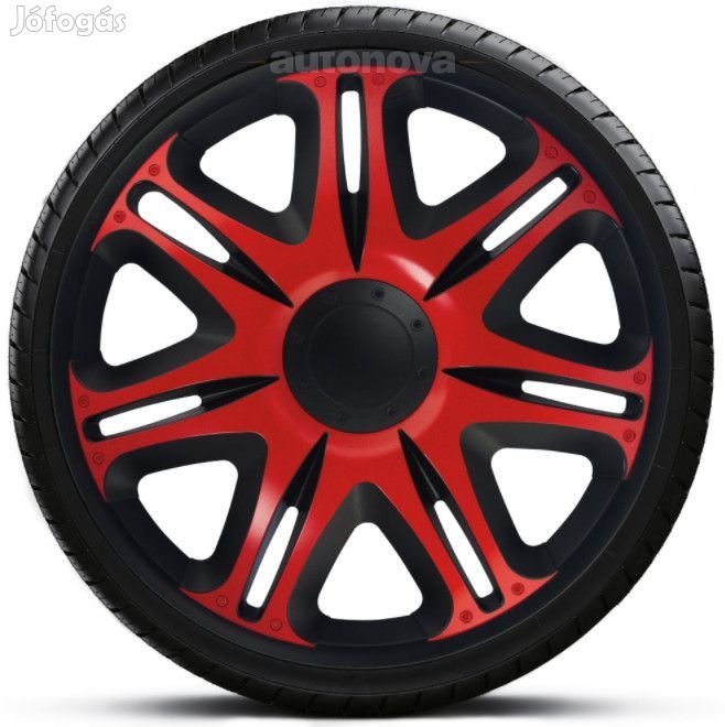 13"-os Nascar Red-Black dísztárcsa garnitúra (4darab)