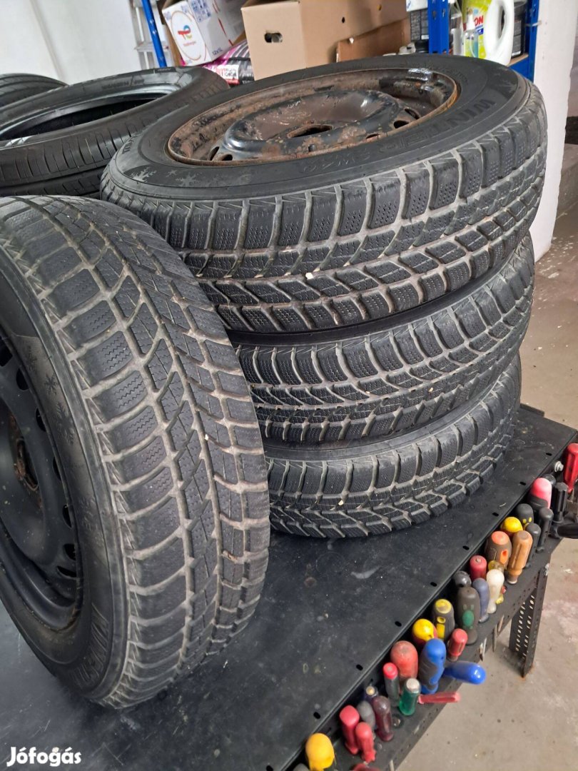 13" téli kerék garnitúra (4db) 175/70R13 gumi 4X100-as Opel felnin