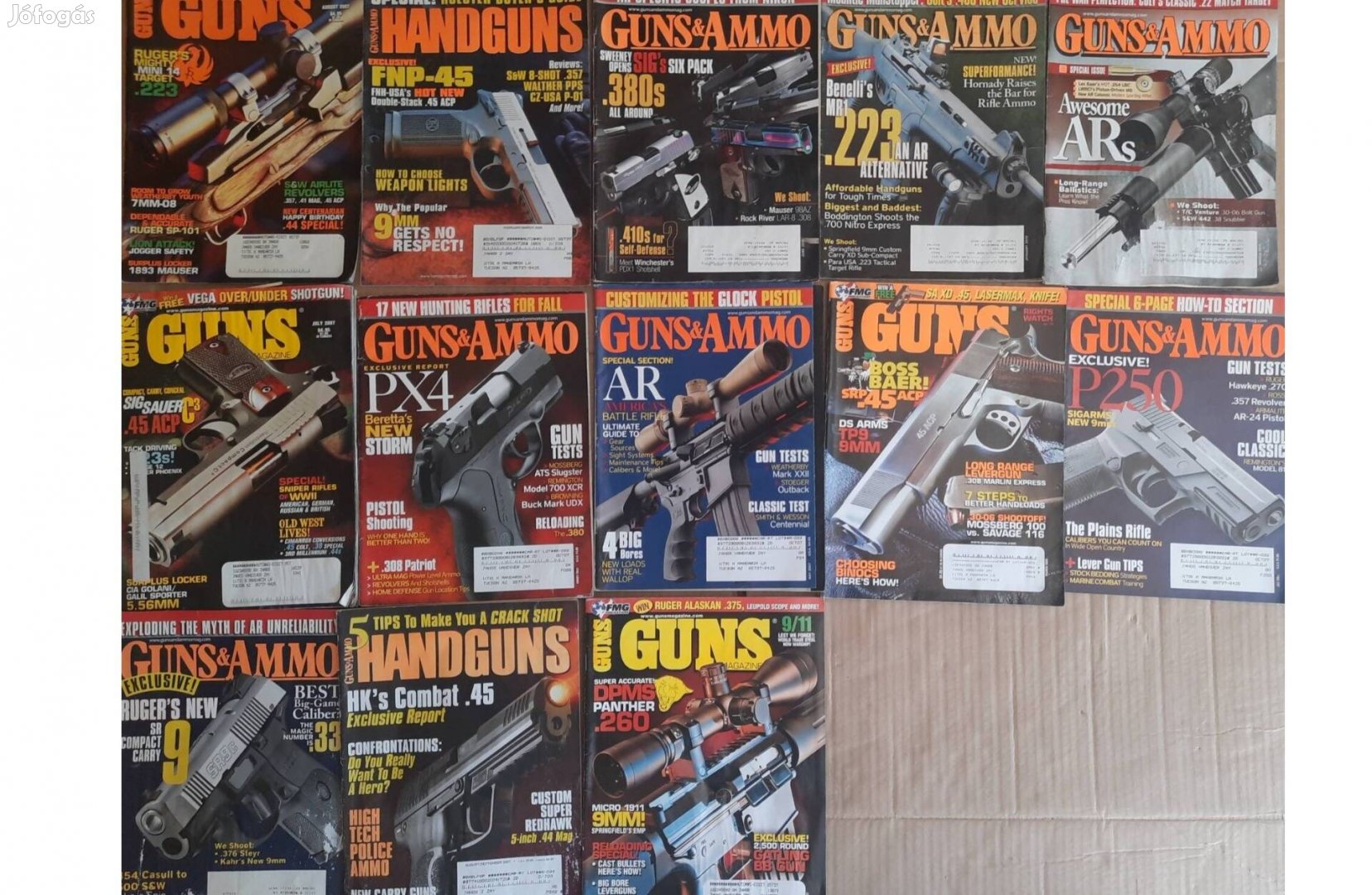 13 darab Guns, Handguns, Guns&Ammo magazin eladó