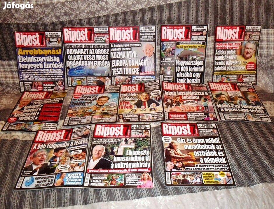 13 db Riposzt magazinok olvasatlan ujj