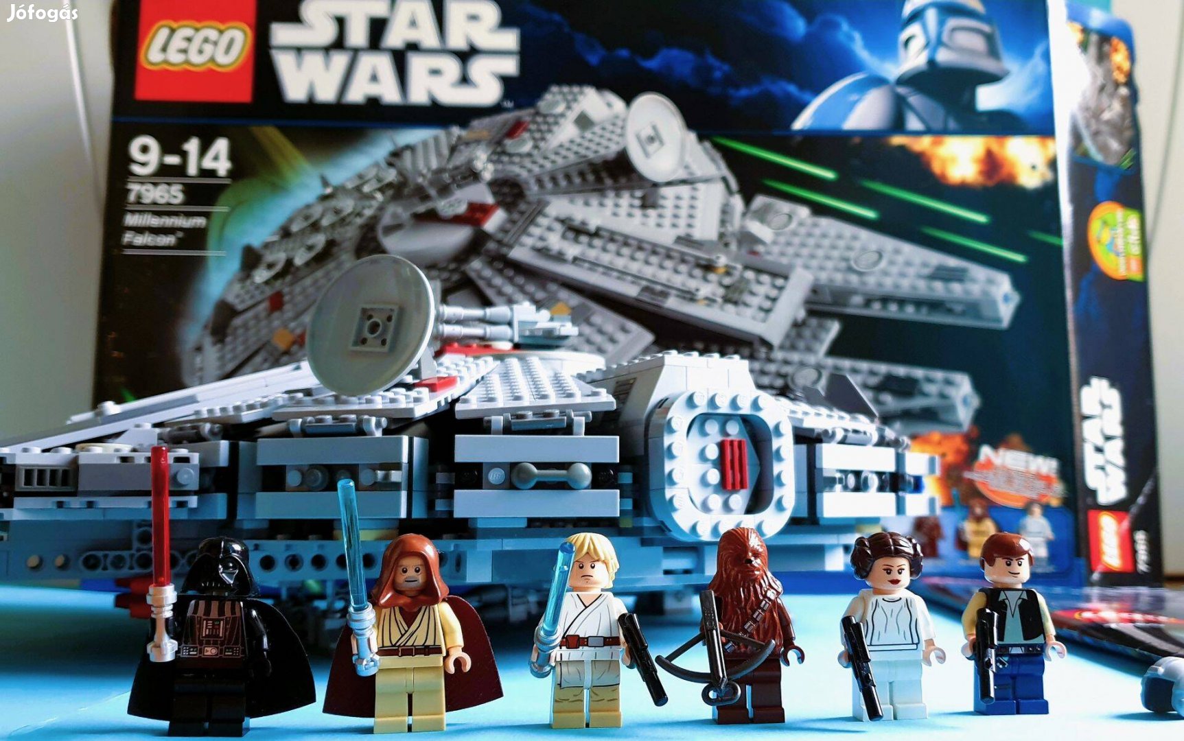 13 éves LEGO Star Wars 7965 Millennium Falcon (2011), doboz, útmutató