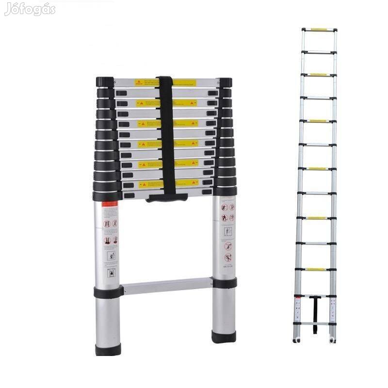 13 fokos Teleszkópos alumínium létra, 3,8m