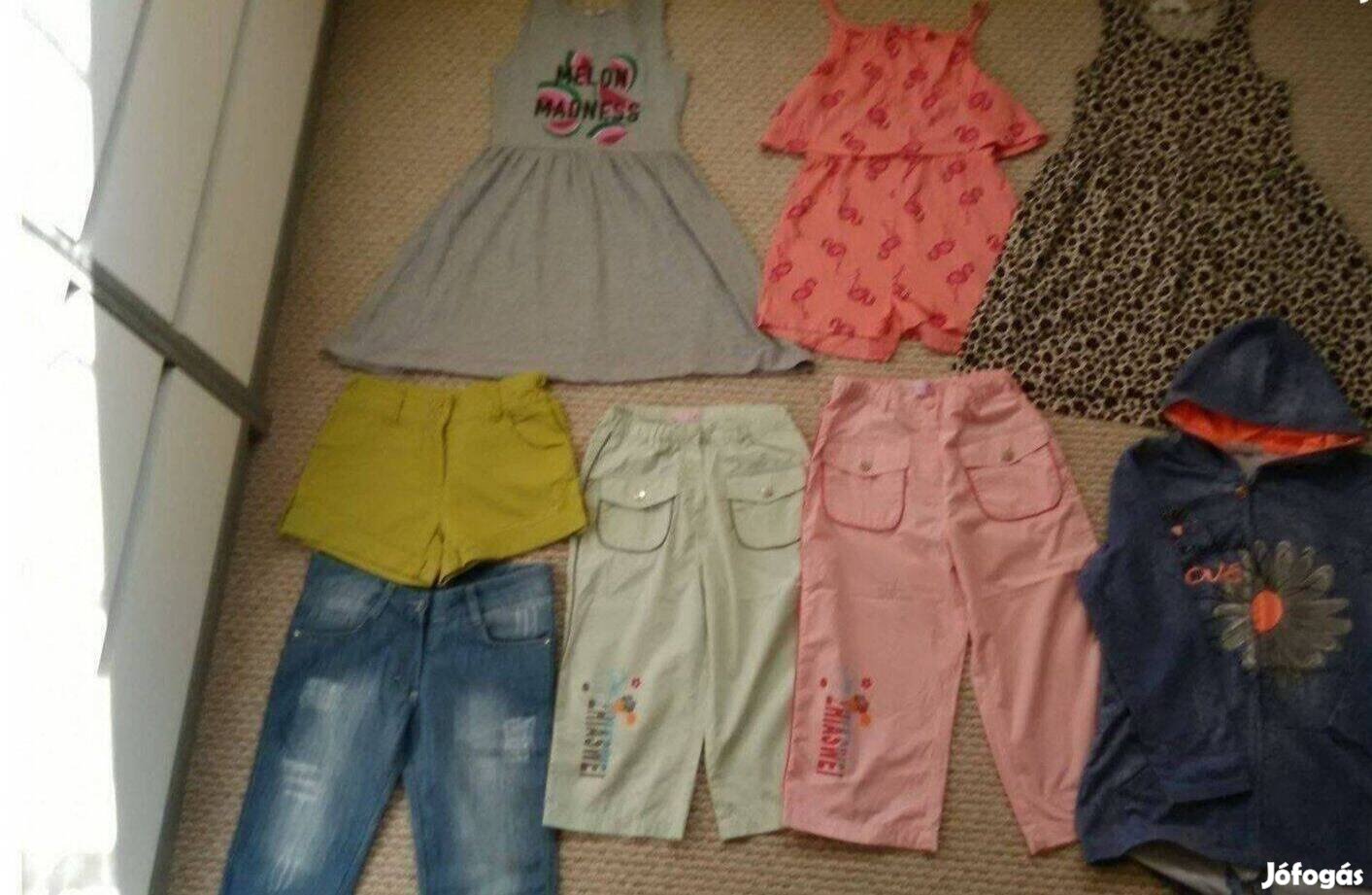 140 Tavaszi nyári lány ruhatár bermuda felső ruha csomagban