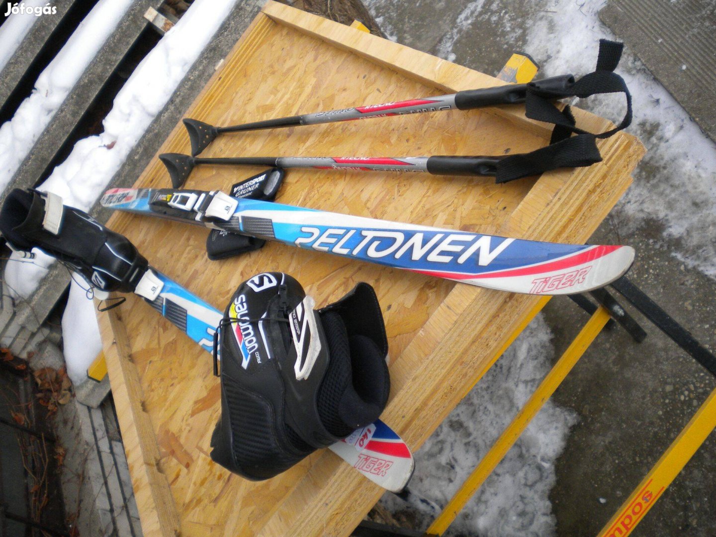 140cm sífutó léc Peltonen Nanogrip Tiger, Salomon Pilot