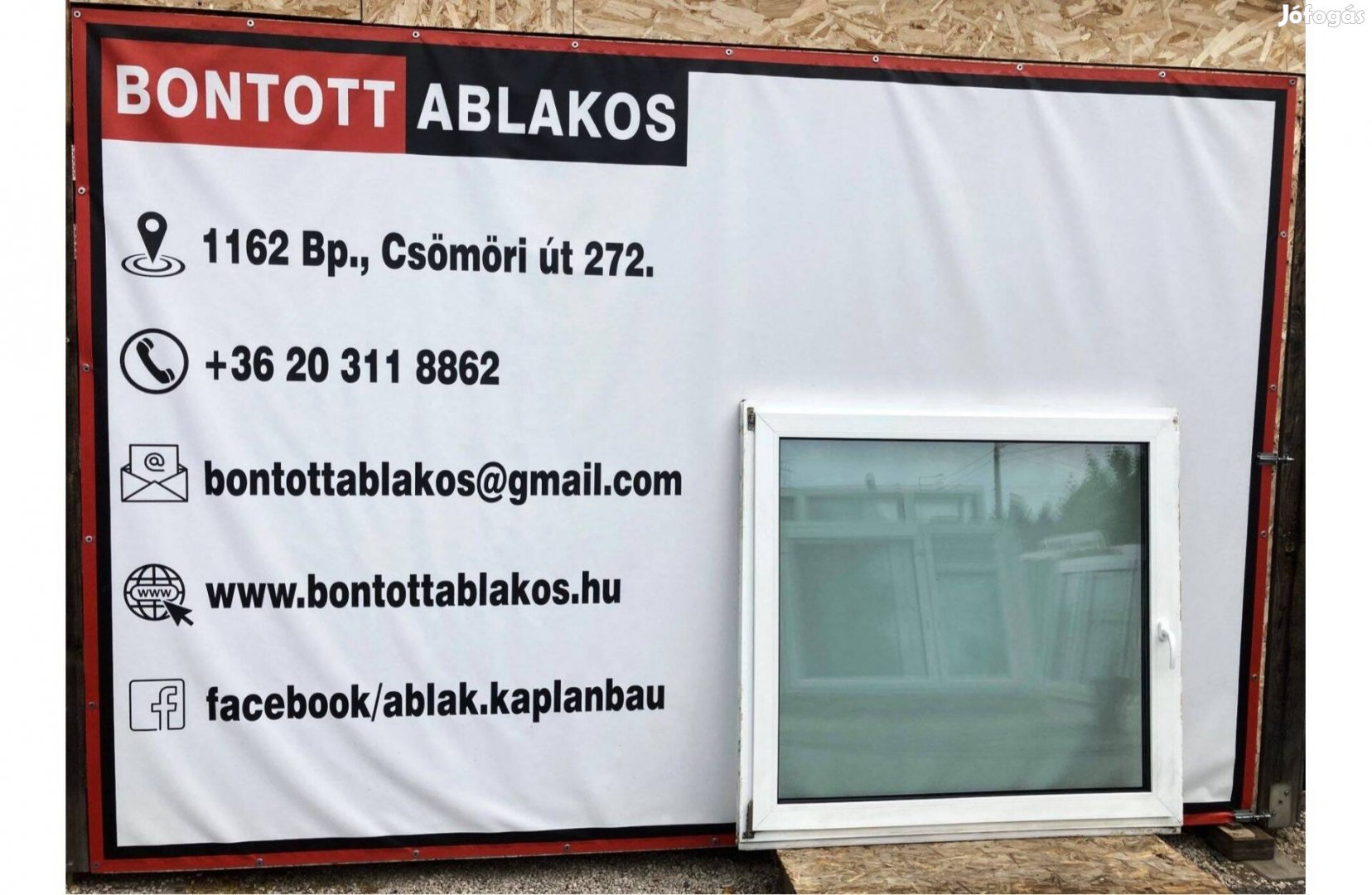 140x140 közeli! bontott műanyag 1 szárnyú 3 rétegű melegperemes ablak