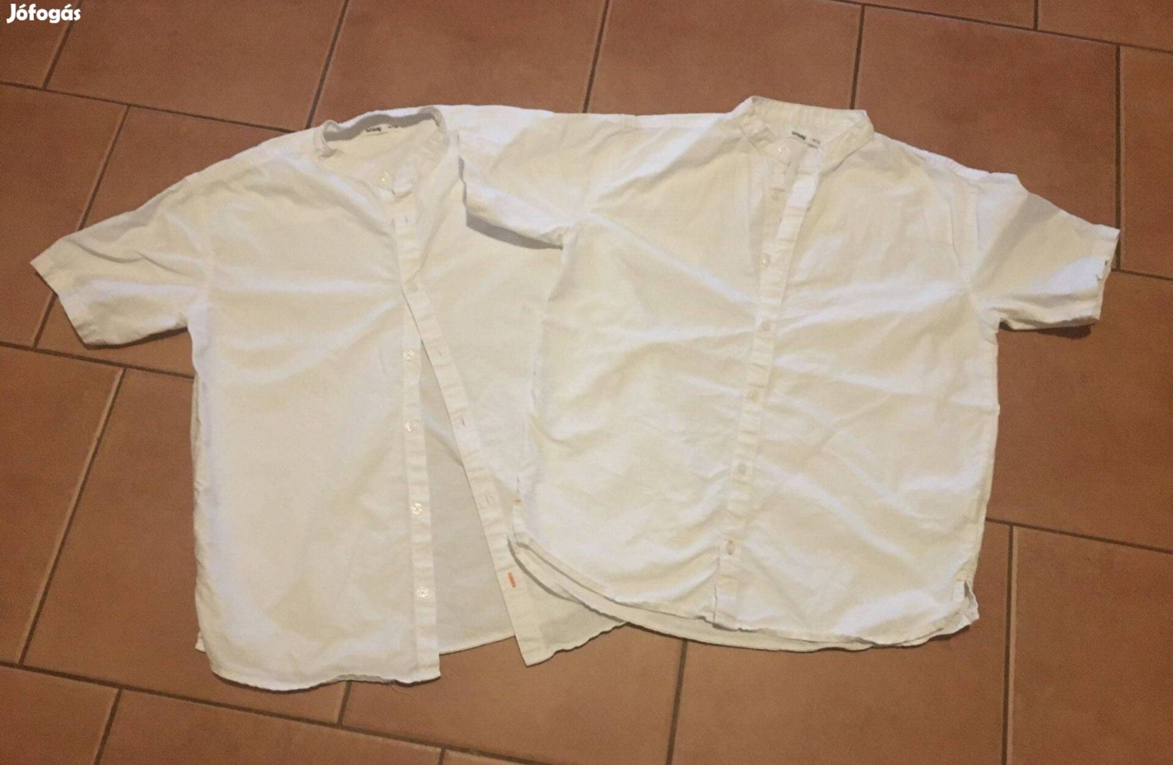 146-152 rövid ujjú fehér ing!