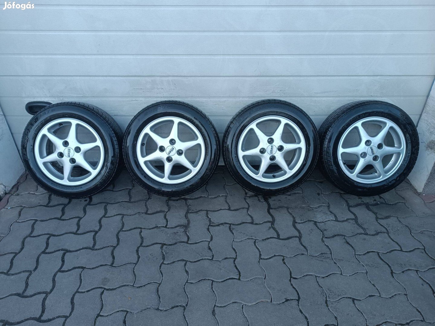 14" 4x100 Titan alufelni + nyári gumi eladó!