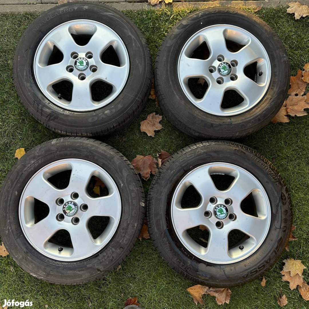 14" 5x100 5J ET35 Skoda, VW, Seat alufelni eladó!