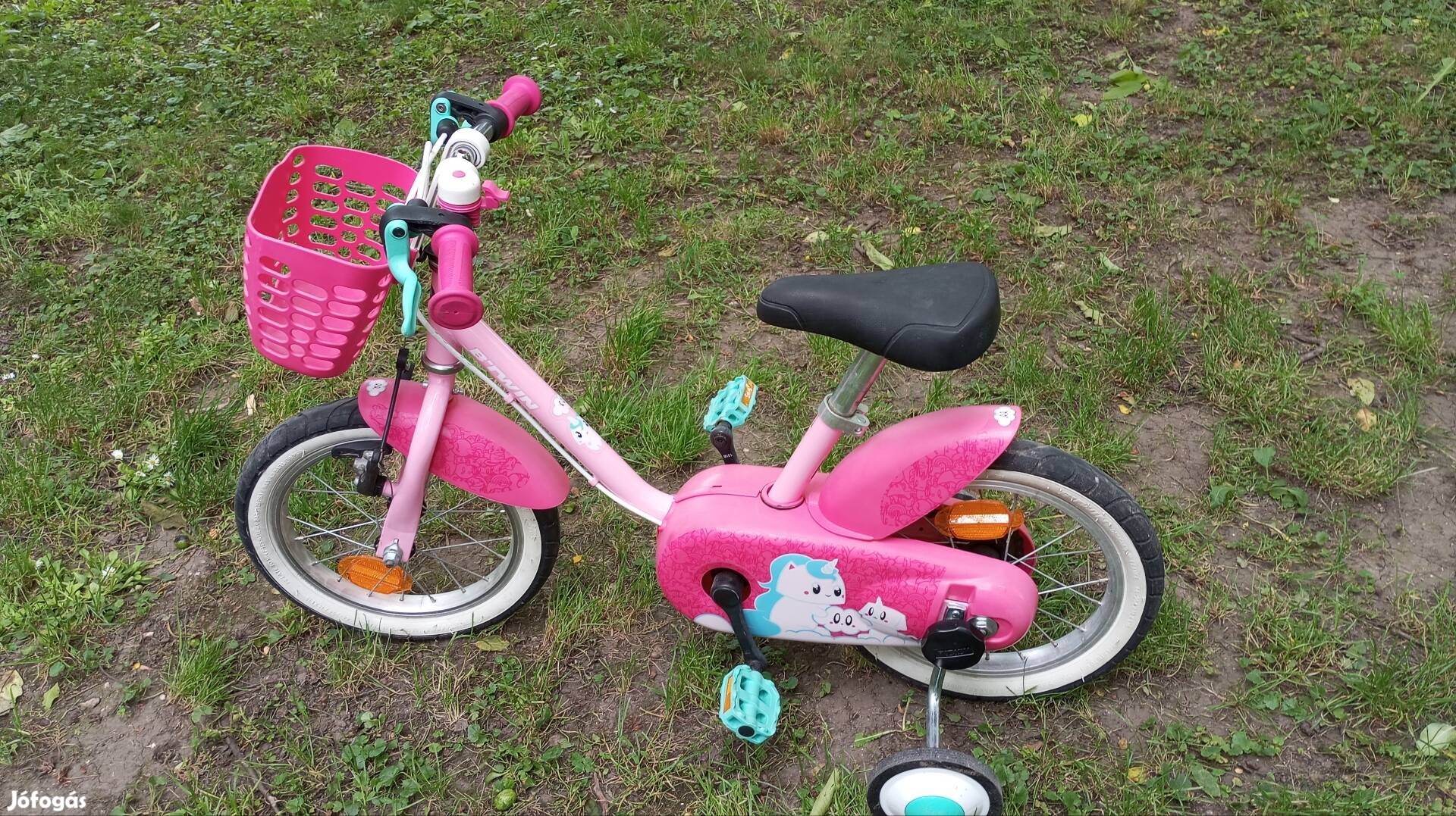 14" Btwin unicorn 500 kislány bicikli, nagyon megkímélt állapotban 