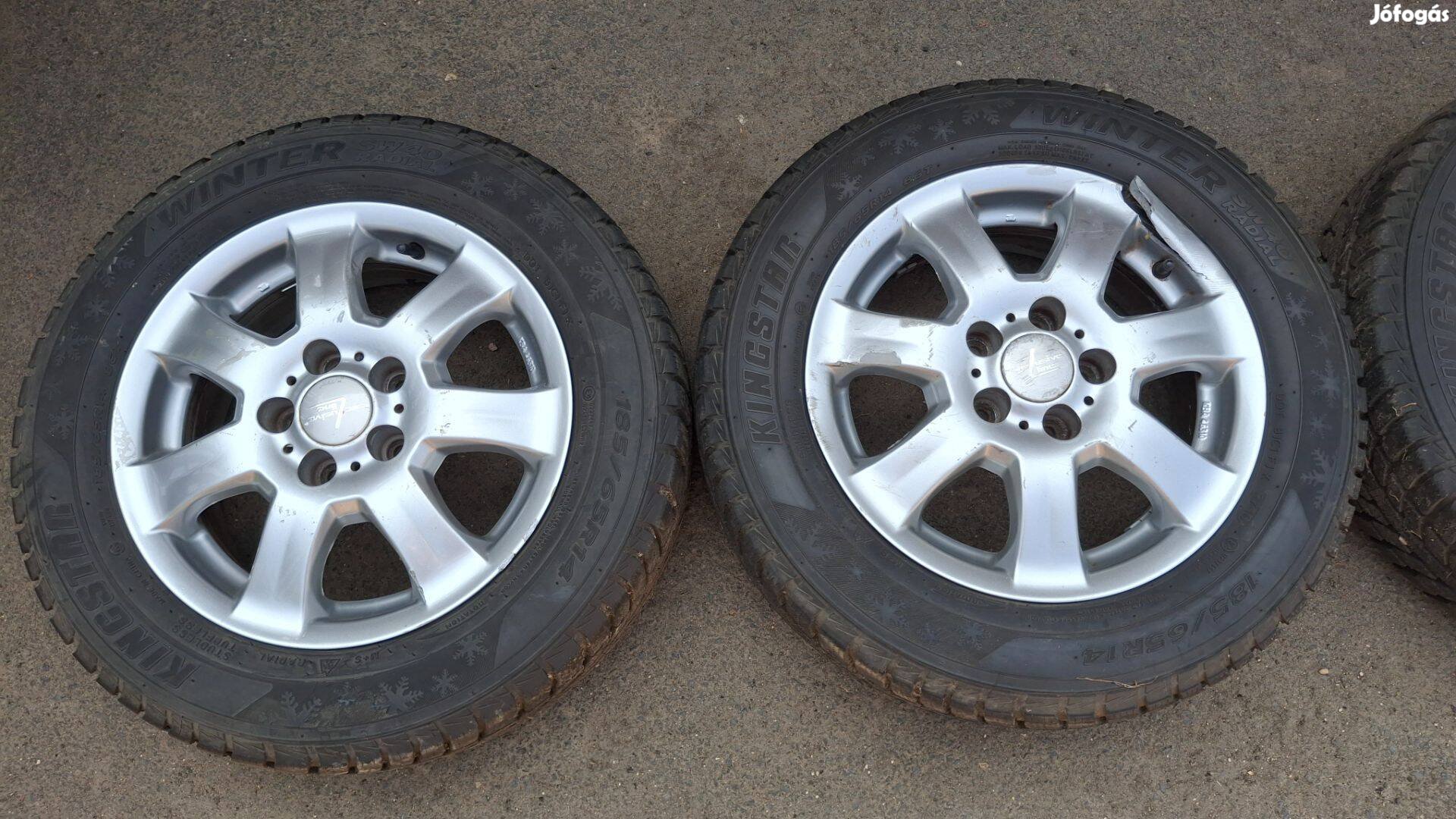 14 alufelnik gumival 1db felni sérült