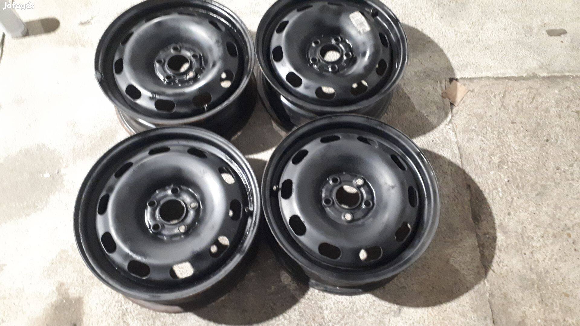 14"-es 5x100-as acélfelni garnitúra (Skoda,VW, Seat típusokra) eladó