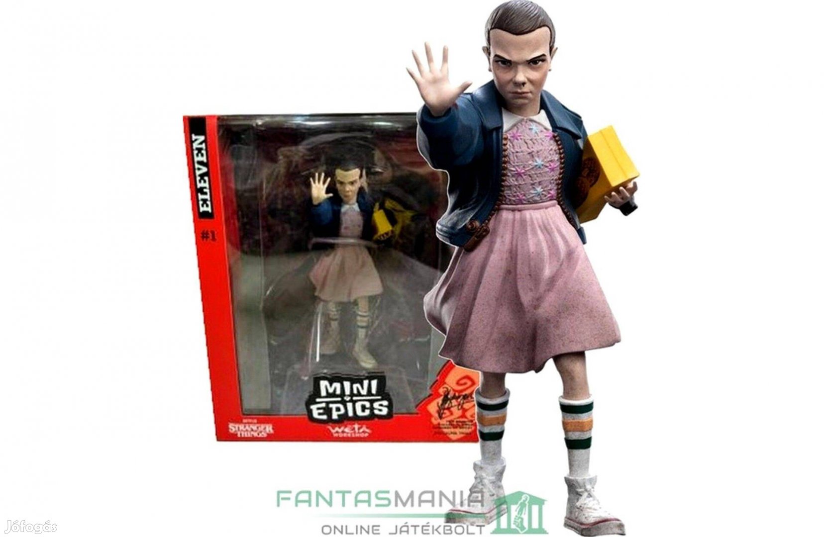 14 cm Stranger Things figura - Eleven Tizi szobor figura Season 1