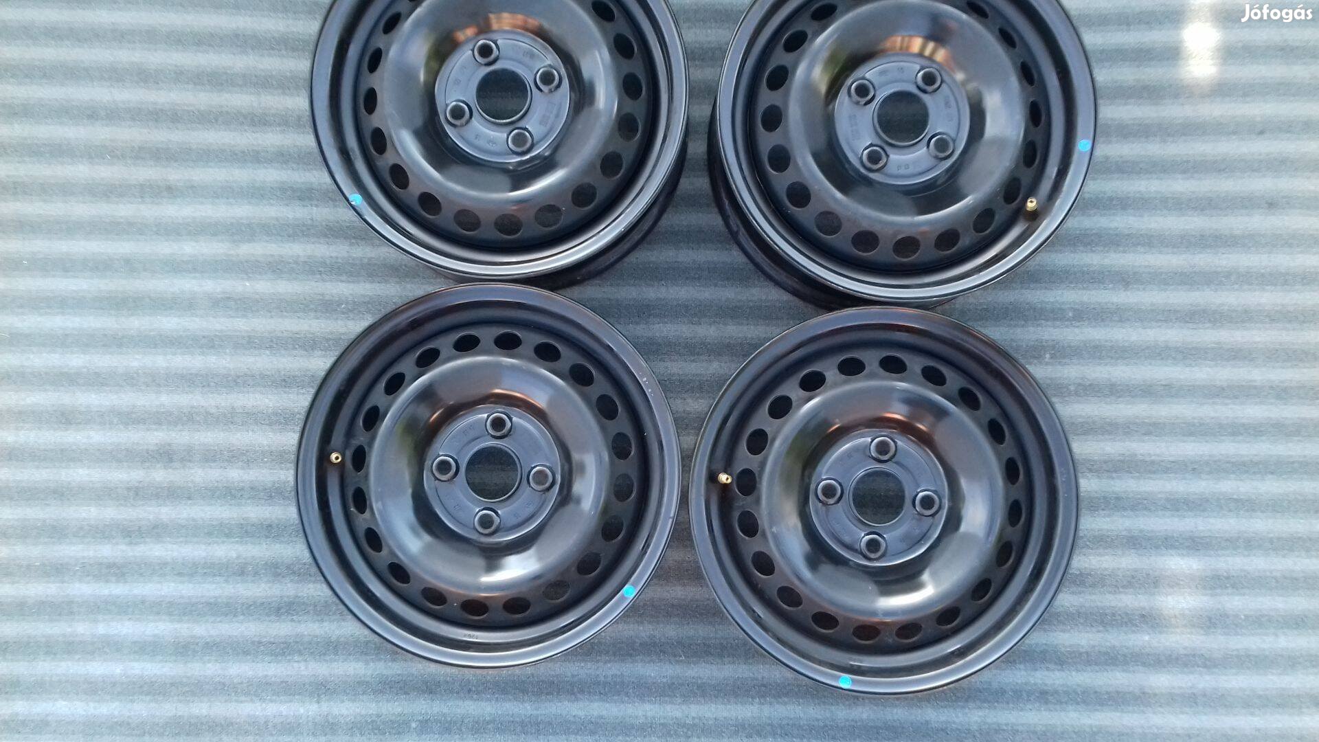 14 col 4x100 gyári Hyundai i10 lemezfelni + Tpms