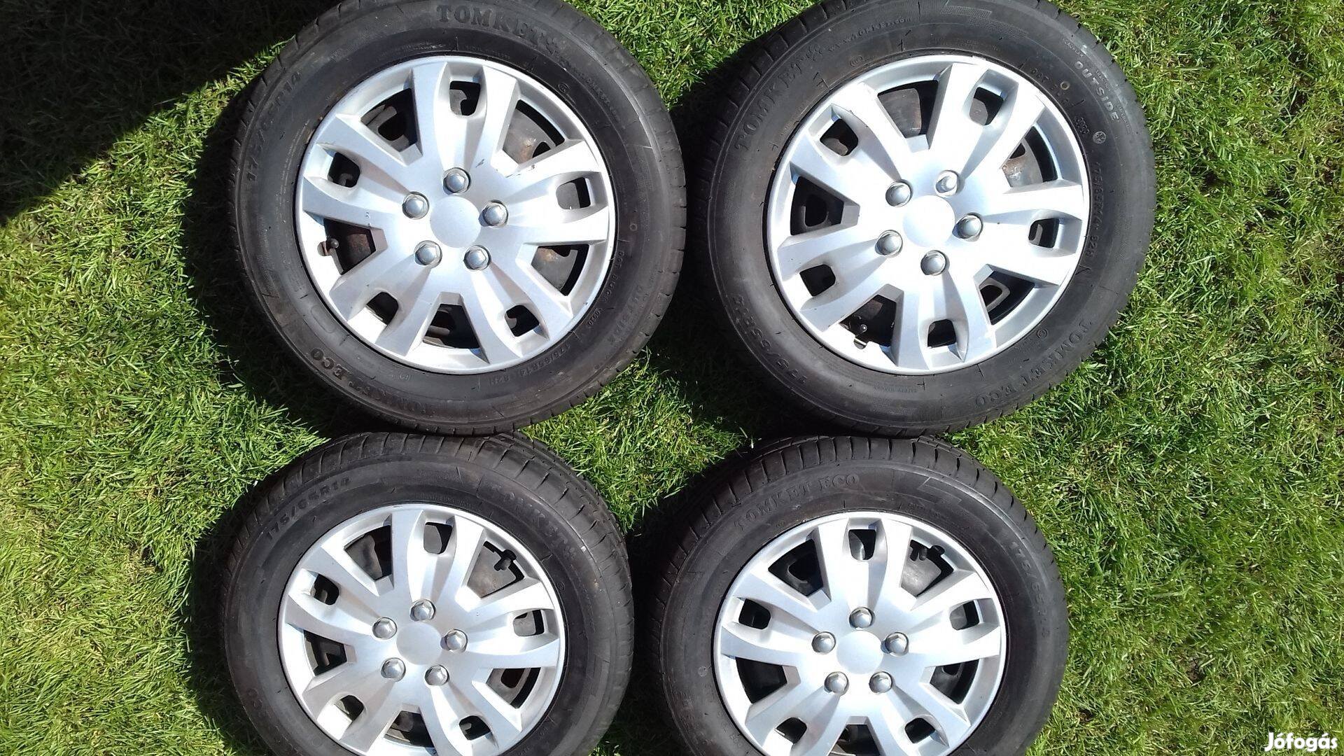 14 col 4x100 lemezfelni új nyári gumival Hyundai Kia Suzuki Toyota stb