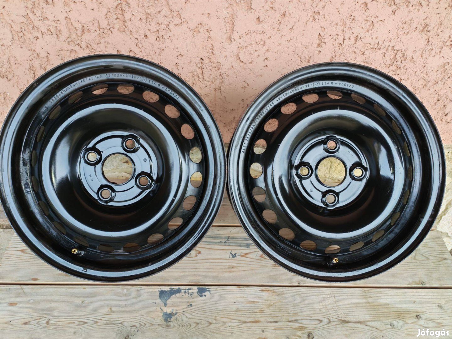 14-es 4x100-as acélfelni szép állapotban