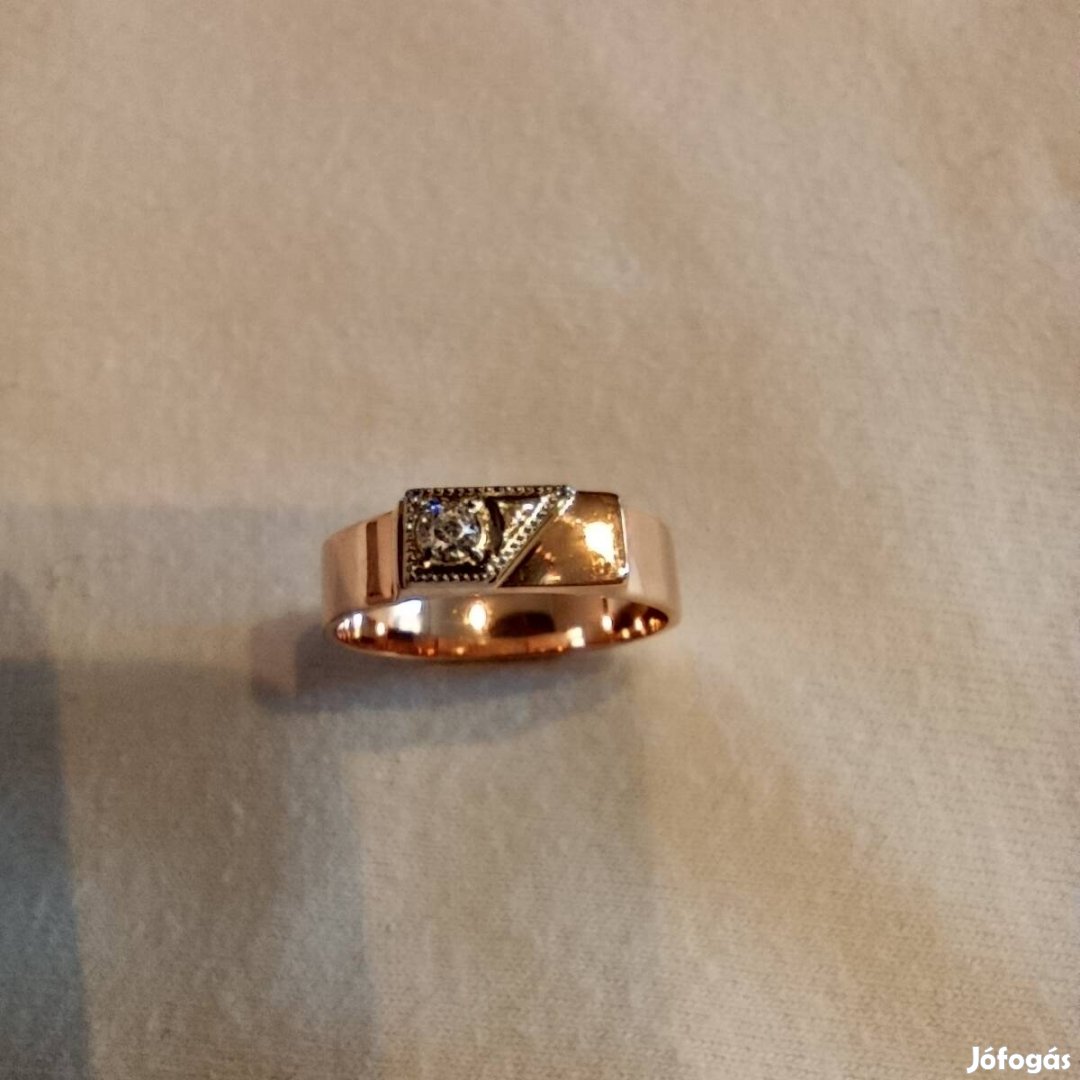 14k arany, rosé gold, rosegold, rózsa arany, gyűrű, pecsétgyűrű  