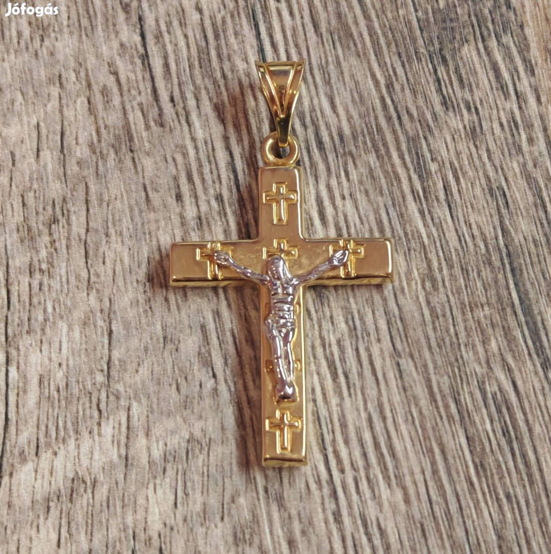 14k magyar fémjelzett arany kereszt medál